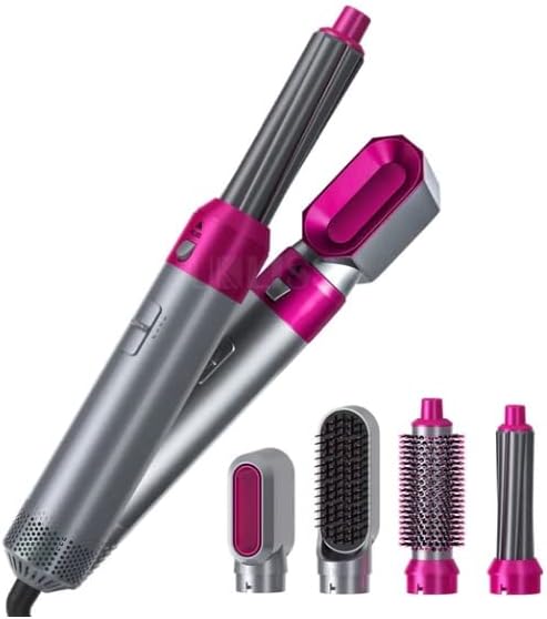 Cepillo secador de pelo con cabezal desmontable para alisar, rizar, seca y peinar.