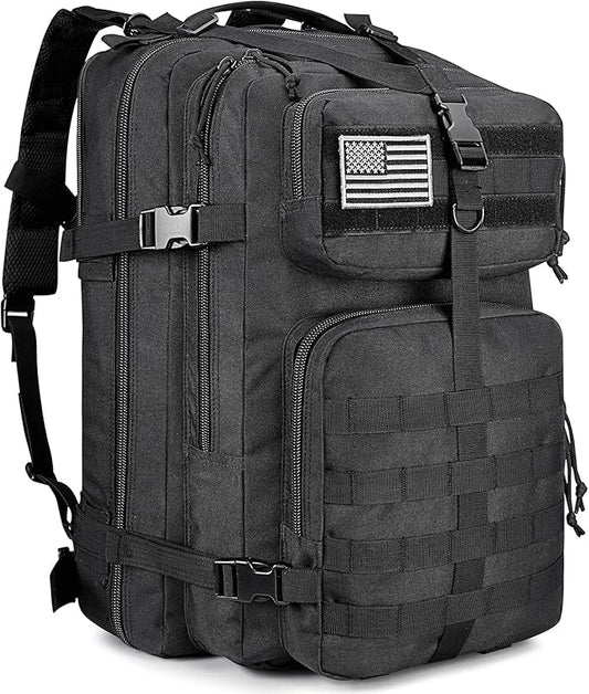 MOCHILA TACTICA NEGRA DE 50 LIBRAS